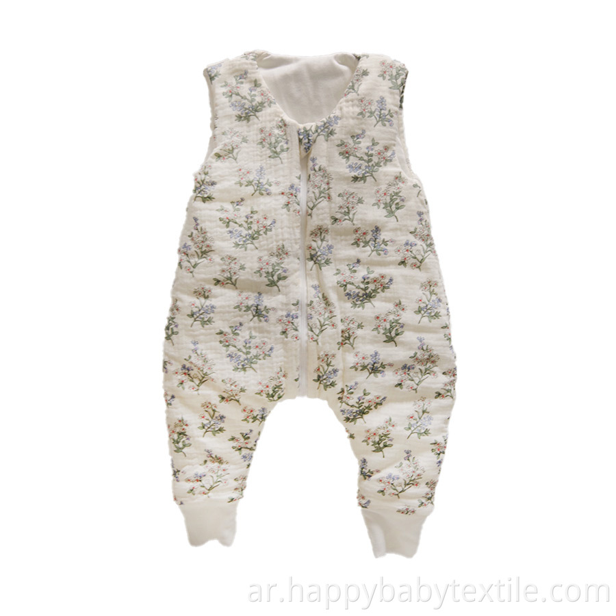 Cotton Printed Split Leg & Vest Sleeping Bag